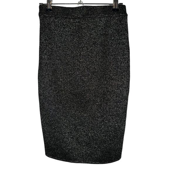Diane Von Furstenberg Black Gold Sparkly Pencil‎ Skirt P / XS - Picture 4 of 10